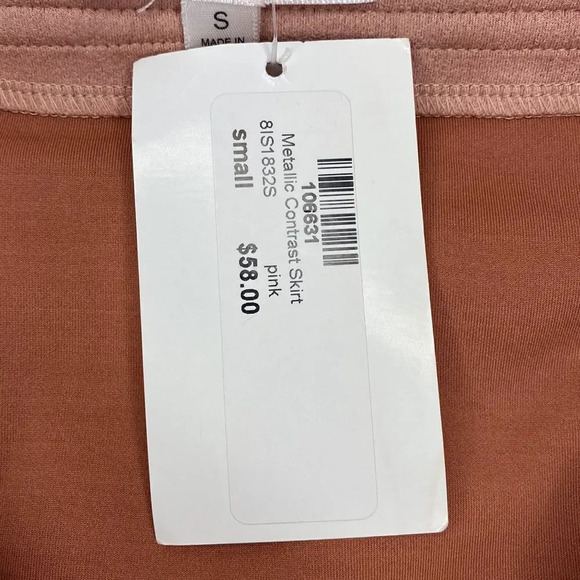 New Wild Honey Dusty Rose Suede Mini Skirt With Contrast Rose Gold Pocke… - Picture 7 of 10